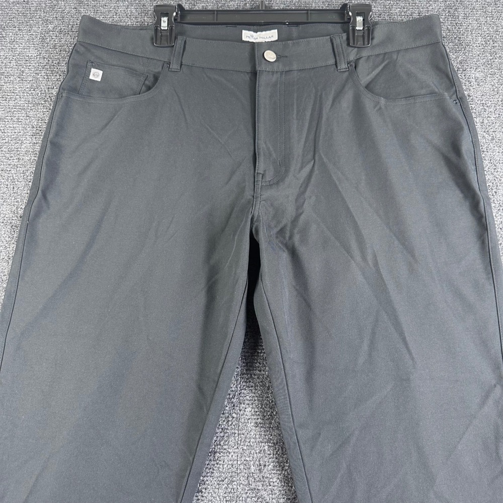 Peter Millar Golf Pants Mens 38/30 38x30 Black Performance Five Pocket Casual - Picture 7 of 16